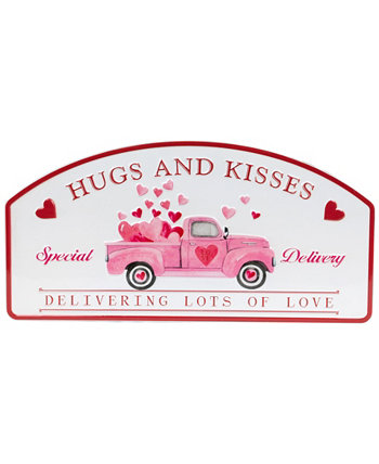 Настенная табличка "Объятия и поцелуи" на День святого Валентина высотой 15,75 дюйма Northlight