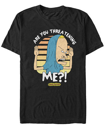 Мужская футболка с коротким рукавом и логотипом Are You Threatening Me MTV Beavis and Butthead