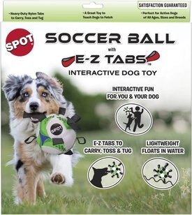 Ethical Pet Soccer Ball with EZ Tabs Outdoor Ball Dog Toy, 9-in Ethical Pet