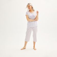 Женский комплект из пижамного топа с короткими рукавами и пижамных штанов Croft & Barrow® Croft & Barrow
