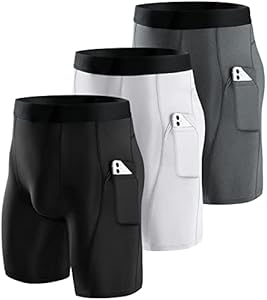 Niksa Compression Shorts Men 2/3 Pack, Compression Underwear for Men Athletic Shorts, Running Workout Fitness Shorts Niksa