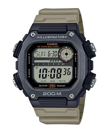 Мужские цифровые наручные часы с загаром из каучука и каучука, 50,4 мм, DW291HX-5AV Casio