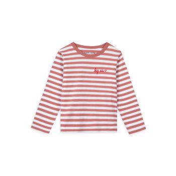 Little Girl's &amp; Girl's Big Sis Striped Shirt Maison Labiche