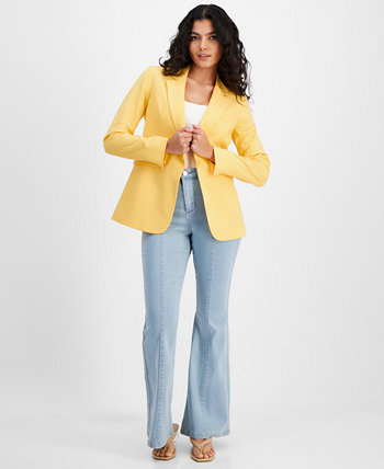 Женская куртка на одной пуговице с зубчатым воротником, созданная для Macy's Bar III