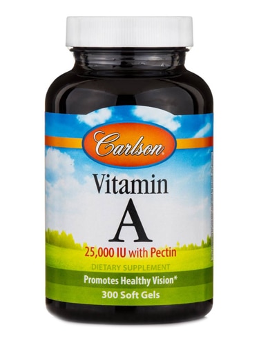 Carlson Витамин А с пектином — 25000 МЕ — 300 капсул Carlson