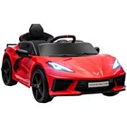 Qaba 12v Chevrolet Corvette Licensed Kids Electric Car W/ Remote Qaba