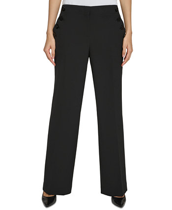 Женские матросские брюки с широкими штанинами и карманами на пуговицах Karl Lagerfeld Paris