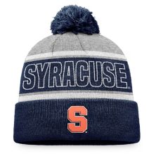 Men's Top of the World Navy/Heather Gray Syracuse Orange Cuffed Knit Hat with Pom Top of the World