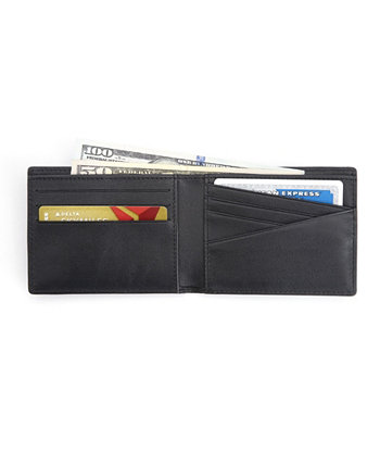Мужской тонкий двойной бумажник с блокировкой RFID ROYCE New York