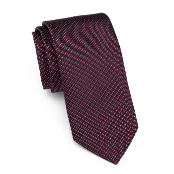 Шелковый галстук в горошек Brera Zegna
