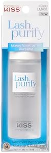 KISS Lash Purify Eye Makeup Remover & False Eyelash Cleanser/Conditioner, Gentle 3-in-1 Formula Removes Lash Glue & Waterproof Makeup, Net Wt. 50 ml (1.69 US fl. oz.) Kiss