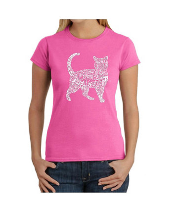 Женская футболка Word Art - Cat LA Pop Art