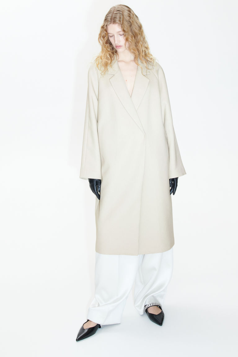 Двубортное пальто-миди H&M