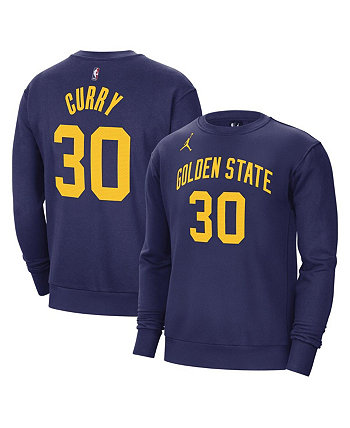 Мужской темно-синий пуловер с именем и номером Golden State Warriors Stephen Curry Jordan