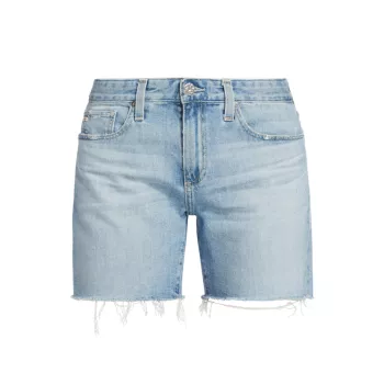 Джинсовые шорты Becke с потертостями из эластичного материала AG Jeans