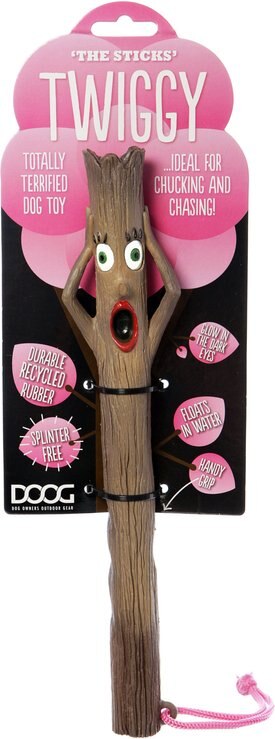 DOOG Stick Family Twiggy Wife Dog Chew Toy, Brown DOOG