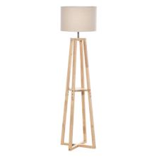 HOMCOM Modern Floor Lamp Standing Light with Drum Lampshade Foot Switch for Living Room Bedroom Office HomCom