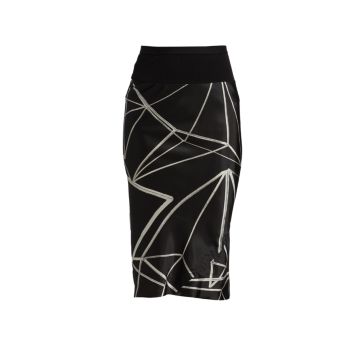 Printed Satin Knee-Length Skirt RICK OWENS