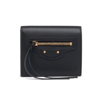 Neo Classic Flap Coin And Card Holder Crocodile Embossed Balenciaga
