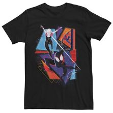 Big & Tall Marvel Spiderman Across The Spider Verse Group Color Block Graphic Tee Marvel