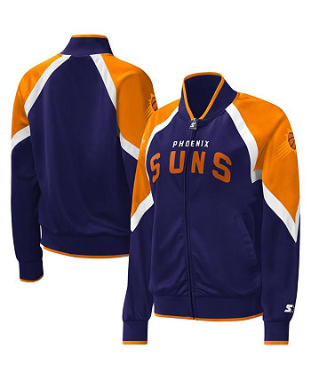 Женская спортивная куртка с молнией во всю длину реглан фиолетового цвета Phoenix Suns Slam Dunk Starter