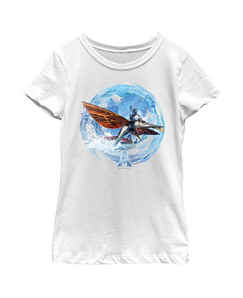 Girl's Avatar: The Way of Water Tulkun Water Logo Child T-Shirt 20th Century Fox