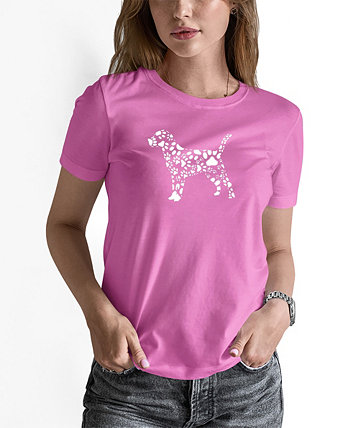 Женская футболка Word Art с принтами собачьих лап LA Pop Art