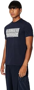 Armani Exchange Men's Slim Fit Illusion Box Logo Tee A｜X Armani Exchange