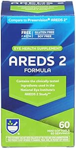 "AREDS 2" мягкие капсулы, 60 шт., с лютеином, витамином C, цинком, зеаксантином и витамином E для здоровья глаз и улучшения зрения. Rite Aid