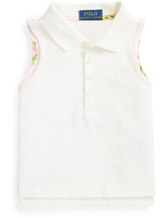 Рубашка-поло без рукавов из хлопковой сетки (для маленьких детей) Polo Ralph Lauren