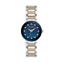 Женские двухцветные часы Bulova с бриллиантами из нержавеющей стали - 98P157 Bulova