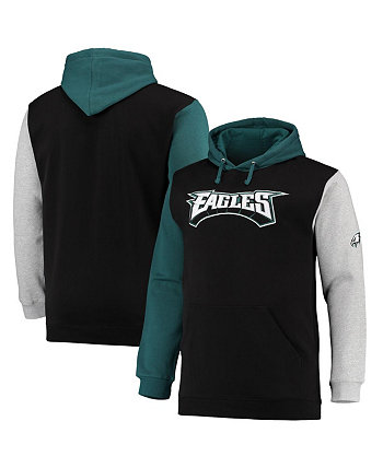 Мужская толстовка с капюшоном для высоких и зеленых темно-зеленых и черных пуловеров Philadelphia Eagles Profile