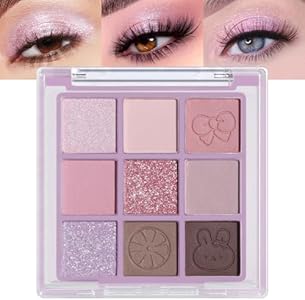 16 Colors Nude Pink Colorful Eye Shadow Makeup Pallet,High Pigmented Rainbow Matte Shimmer Glitter Eyeshadow Makeup Pallet Gift Kit,Long Lasting Waterproof Blendable Natural Eye Shadow Powder CAKAILA