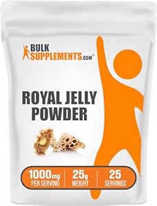 BulkSupplements.com Royal Jelly Powder (Порошок) - Royal Jelly Supplement, Royal Jelly 1000mg - for Immune Support, Gluten Free, 1000mg per Serving (Порция), 100g (3.5 oz (Унции)) (Pack of 1) BulkSupplements