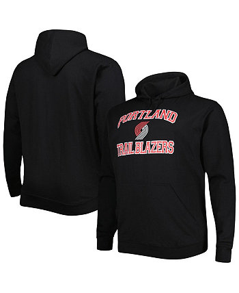 Мужские черные худи Portland Trail Blazers Big and Tall Heart and Soul Pullover Hoodie Profile