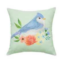 Подушка C&F Home с цветочным принтом «Синяя птица» C&F Home
