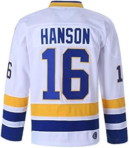 Youth Hanson Brothers Charlestown Chiefs 16 Jack 17 Steve 18 Jeff Slap Shot Movie Ice Hockey Jersey EHCSROP