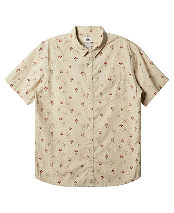Мужская летняя тканая рубашка с короткими рукавами и лепестками Quiksilver