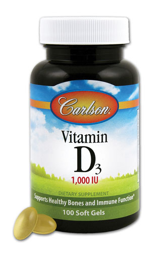 Витамин D3 - 1000 МЕ - 100 мягких капсул - Carlson Carlson