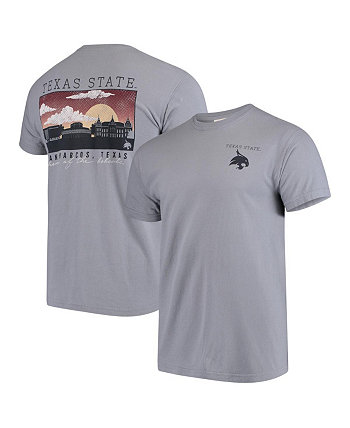Мужская футболка Texas State Bobcats Comfort Colours Campus Scenery - серая Image One