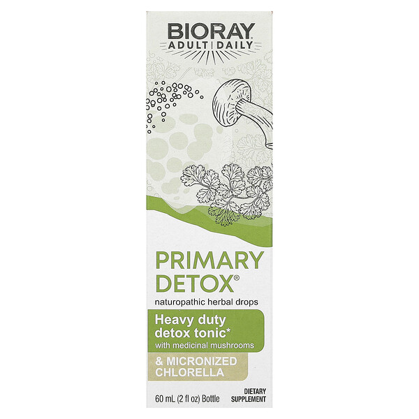 Primary Detox, тоник для глубокой детоксикации, без алкоголя - 60 мл - Bioray Bioray