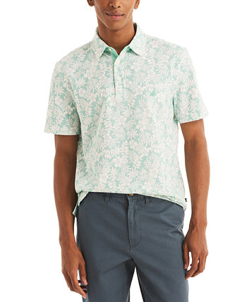 Men's Floral Print Piqué Short Sleeve Polo Shirt Nautica
