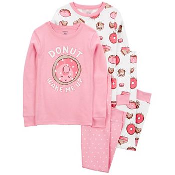 Girls 4-14 Carter's 4-Piece Pink Desserts Print Pajama Shirts & Pajama Pants Set Carter's