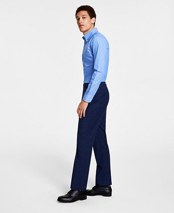 Мужские брюки классического кроя из смесовой шерсти стрейч в тонкую полоску Brooks Brothers
