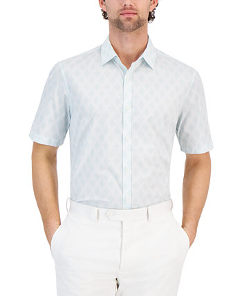 Мужская рубашка в ромбовидную полоску, созданная для Macy's Alfani