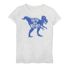 Синяя футболка Little Tikes с рисунком динозавра для девочек 7–16 лет Little Tikes