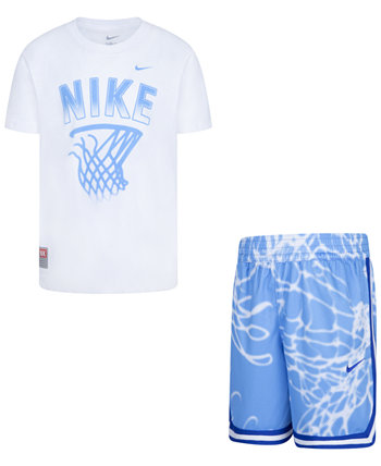 Сетчатая футболка и шорты для маленьких мальчиков, комплект из 2 предметов Nike