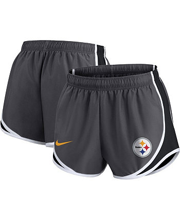 Женские темно-серые шорты Pittsburgh Steelers большого размера с логотипом Performance Tempo Nike