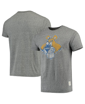 Мужская серая футболка Pitt Panthers в винтажном стиле с логотипом Tri-Blend Original Retro Brand