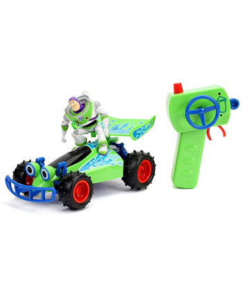Jada Toys Disney Pixar 4 Radio Controlled Toy Turbo Buggy with Buzz Lightyear Remote Control, 1-24 Scale Toy Story